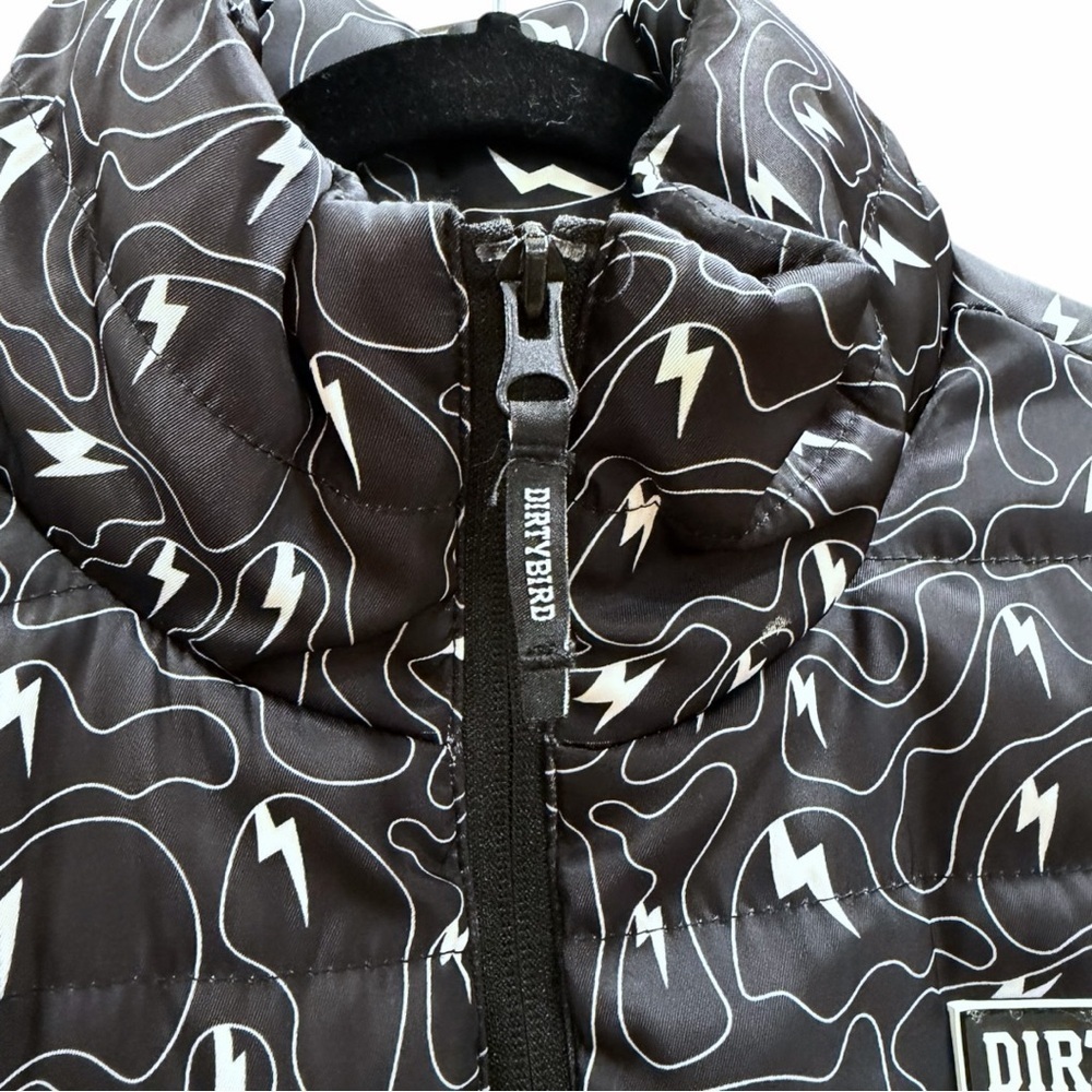 Dirtybird Records Lightning Bolt Puffer Jacket Size Medium - Picture 4 of 10